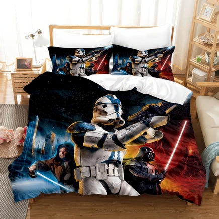 Epic Star Wars Bedding Set: Clone Trooper, Darth Vader & Obi-Wan Kenobi 1