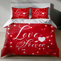 Love Fever Romantic Linen Bedding Set 4pcs - Bedding Sets