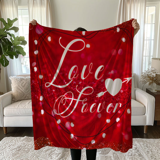 Love Fever Romantic Linen Bedding Set with Heart and Glitter Design duvet cover