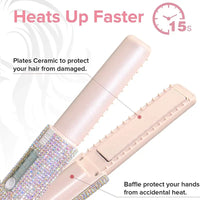 2-IN-1 Electric Hair Straightener And Curler - Lusy Store LLC 