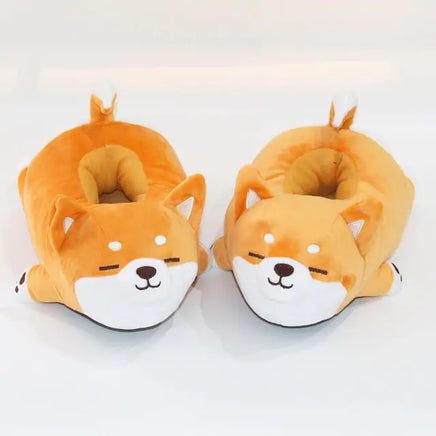 Cute Shiba Inu Dog Slippers Lying Firewood Dog One size 35-43
