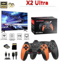Lusy Store LLC X2 Ultra Retro Game Stick 4K, Plug and Play Video Gaming Console with 128G memory card Console