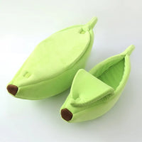 Portable Banana Pet Bed Green Extra Large