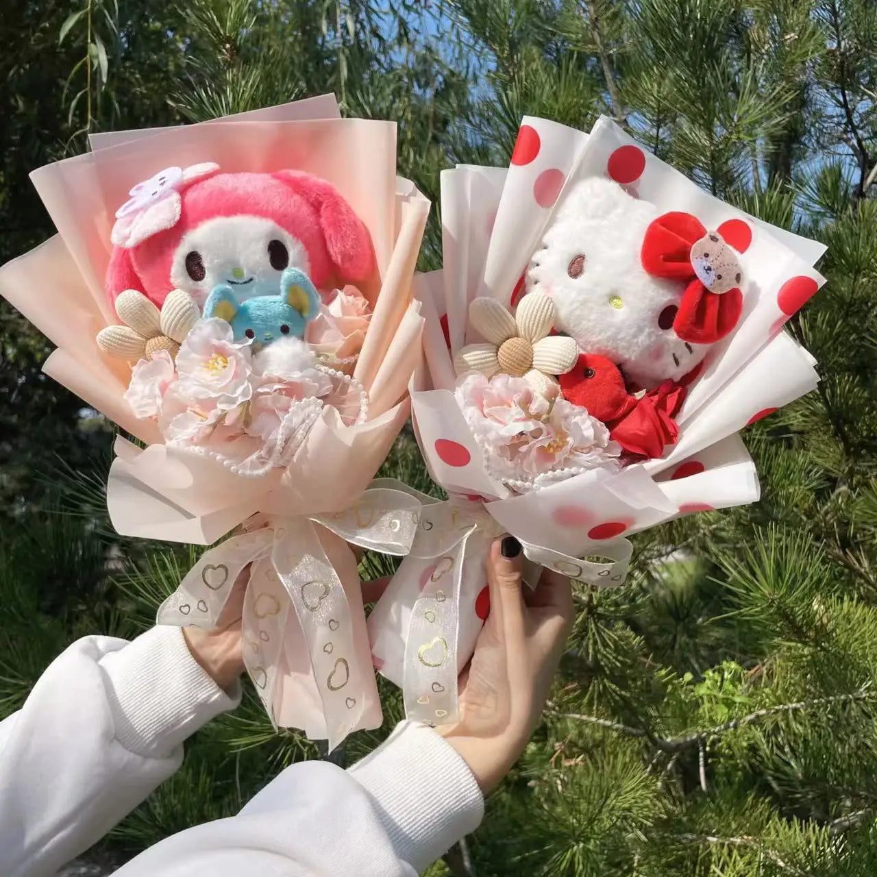 My Melody Kuromi Cinnamoroll Bouquet Plush Doll for Valentine’s Day at Lusy Store