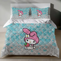 My Melody Bedding Set - Cute Duvet Cover with Heart Pattern 4pcs - Quilt Sets