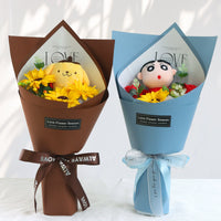 Lusy Store LLC Bear Graduation Bouquet Flower Rose Gift for Kindergarten Children Bouquet