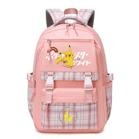 Pokemon Pikachu Men's and Women's Pokemon Schoolbag JK Powder# Pikachu Dancing [Send Pendant +2 Badges]]