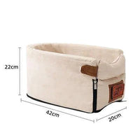 Pet Safety Seat Beige 42x20x22cm