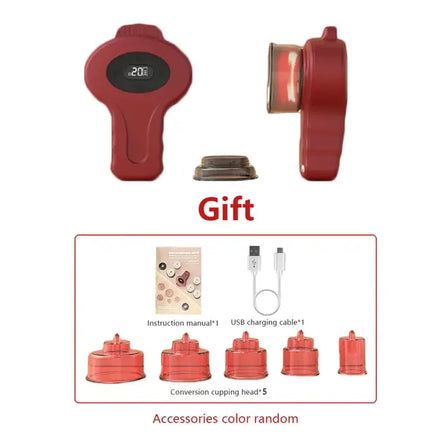 Breathing Electric Cupping Device Red