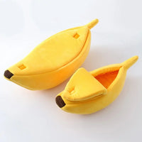Portable Banana Pet Bed Yellow Extra Large