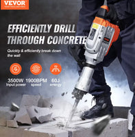 VEVOR 3500W Demolition Jackhammer - Lusy Store LLC 
