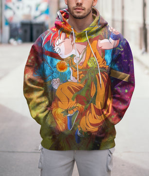Lusy Store Dragon Ball Z Hoodie Colorful Goku Coat Unique Personality Many Sizes For Men Boy Kid Clothes DBP-3F Hoodies & Sweatshirts