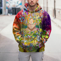 Dragon Ball Z Hoodie Colorful Goku Coat Unique Personality Many Sizes For Men Boy Kid Clothes DBP-4F Orange Colorful