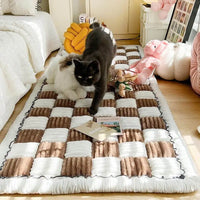 Stylish Anti-Hair and Anti-Scratch Mat Dark Brown