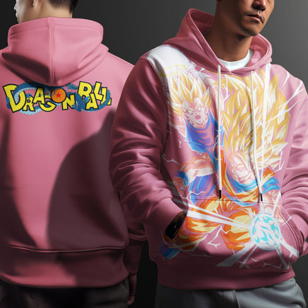 Dragon Ball Z Hoodie Goku Coat Unique Personality Many Sizes For Men Boy Kid Clothes DBP-14 Pink