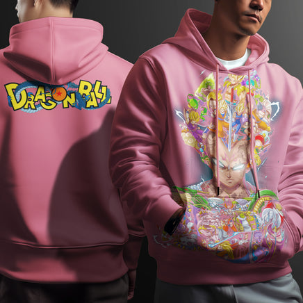 Dragon Ball Z Hoodie Vegeta Coat Unique Personality Many Sizes For Men Boy Kid Clothes DBP-6 Pink