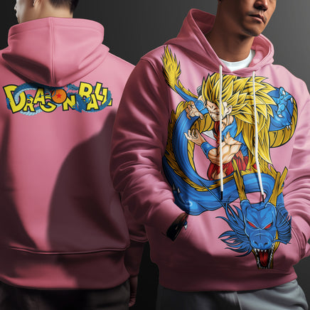 Dragon Ball Z Hoodie Goku Coat Unique Personality Many Sizes For Men Boy Kid Clothes DBP-9 Pink
