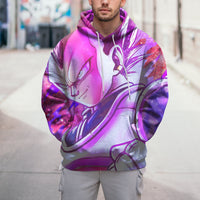 Dragon Ball Z Hoodie Colorful Vegeta Coat Unique Personality Many Sizes For Men Boy Kid Clothes DBP-1F Pink Colorful