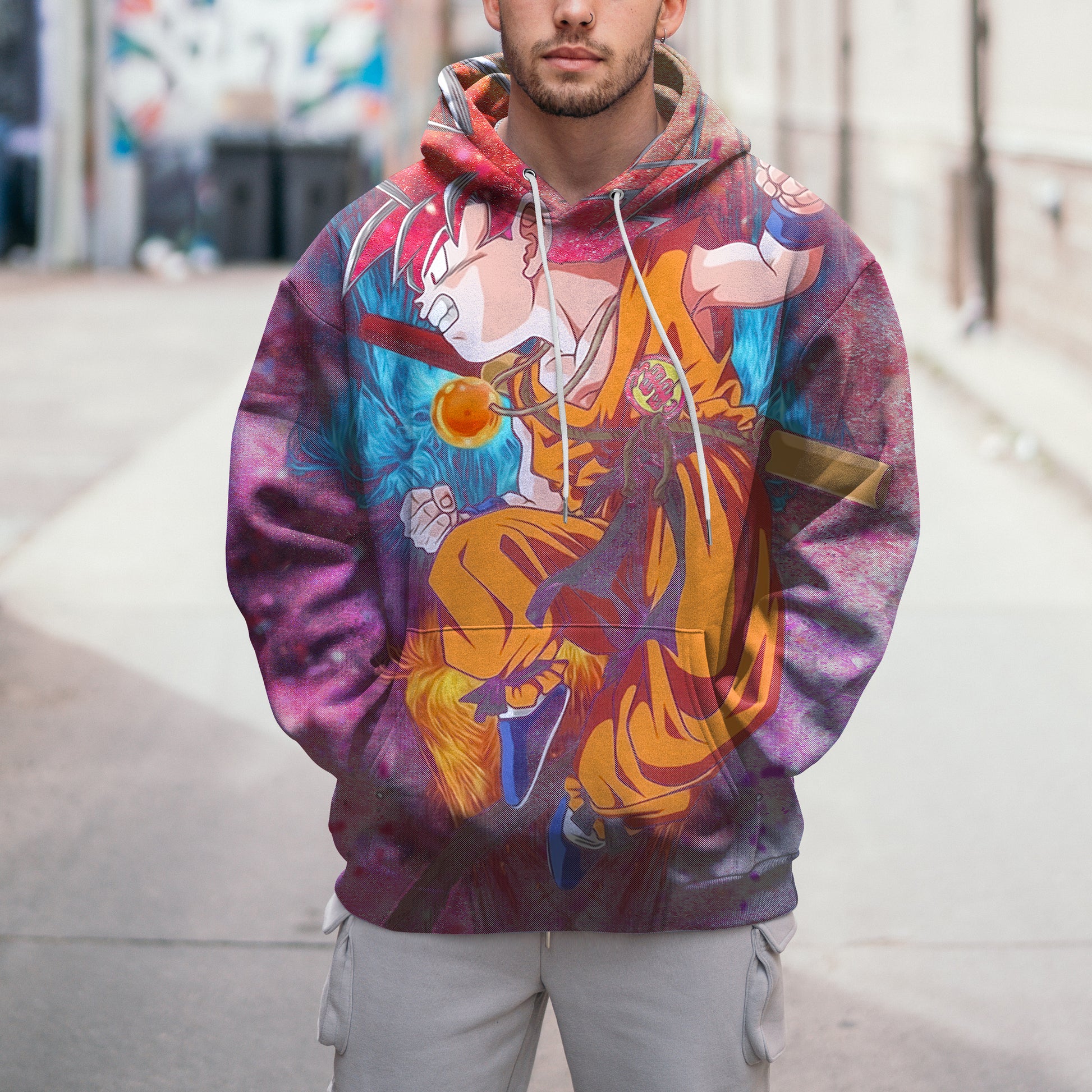 Lusy Store Dragon Ball Z Hoodie Colorful Goku Coat Unique Personality Many Sizes For Men Boy Kid Clothes DBP-3F Hoodies &amp; Sweatshirts