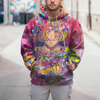 Dragon Ball Z Hoodie Colorful Goku Coat Unique Personality Many Sizes For Men Boy Kid Clothes DBP-4F Pink Colorful