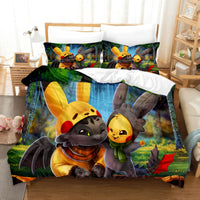 How to Train Your Dragon Bedding - Premium Toothless and Light Fury Bed Set Style-9