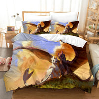 How to Train Your Dragon Bedding - Premium Toothless and Light Fury Bed Set Style-2