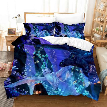 How to Train Your Dragon Bedding - Premium Toothless Bed Set Style-3