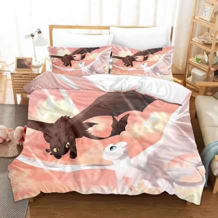 How to Train Your Dragon Bedding - Premium Toothless Bed Set Style-7