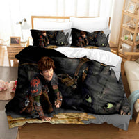 How to Train Your Dragon Bedding - Premium Toothless Bed Set Style-8