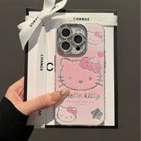 Sparkling 3D Diamond Bow Hello Kitty Phone Case - Y2K Aesthetic Luxury Protective Cover for iPhone 16, 15, 14, 13 Pro Max Single shell