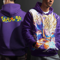 Dragon Ball Z Hoodie Goku Coat Unique Personality Many Sizes For Men Boy Kid Clothes DBP-14 Purple