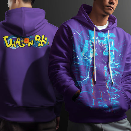 Dragon Ball Z Hoodie Goku Coat Unique Personality Many Sizes For Men Boy Kid Clothes DBP-17 Purple