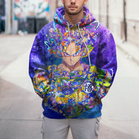 Dragon Ball Z Hoodie Colorful Goku Coat Unique Personality Many Sizes For Men Boy Kid Clothes DBP-4F Purple Colorful