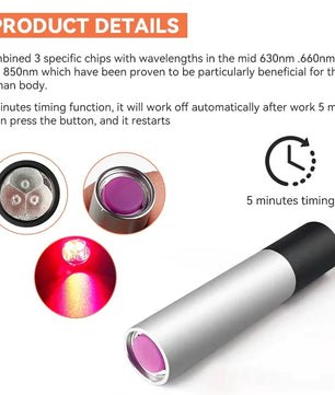 Red Light Therapy Lamp - Scar Removal & Skin Care Flashlight - Lusy Store LLC 