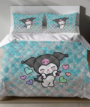 Kuromi Linen Bedding Set - Charming Comfort for Sanrio Fans Lusy Store
