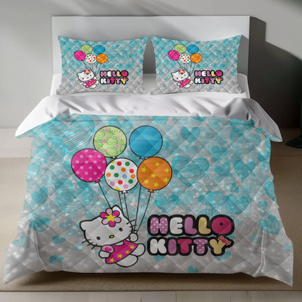 Hello Kitty Linen Bedding Set - Adorable Comfort for Sanrio Fans 4pcs - Quilt Sets