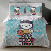 Hello Kitty Basketball Linen Bedding Set - Sporty Fun for Sanrio Fans 4pcs - Quilt Sets