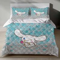 Cinnamoroll Bedding Set - Cute Duvet Cover with Heart Pattern 4pcs - Quilt Sets