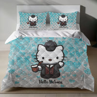 Hello Kitty Sherlock Holmes Linen Bedding Set - Mystery Charm for Sanrio Fans 4pcs - Quilt Sets