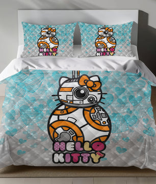 Hello Kitty BB-8 Linen Bedding Set - Galactic Charm for Sanrio Fans Lusy Store