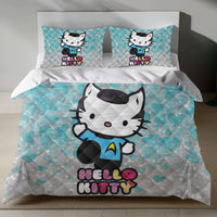 Hello Kitty Star Trek Science Linen Bedding Set - Cosmic Charm for Sanrio Fans 4pcs - Quilt Sets