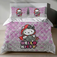 Hello Kitty Little Red Riding Hood Linen Bedding Set - Whimsical Charm for Sanrio Fans 4pcs - Quilt Sets