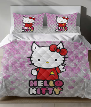 Hello Kitty Starfleet Adventure Linen Duvet Cover Set - Eco-Friendly, Hypoallergenic, and Stylish Lusy Store