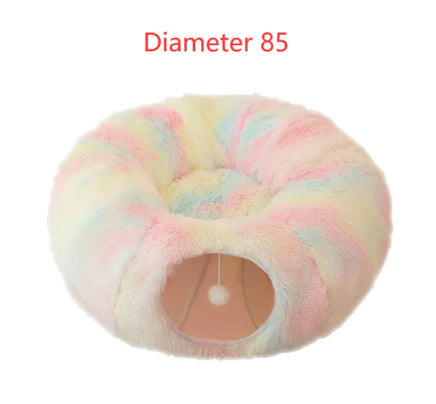 Lusy Store LLC 2 In 1 Round Tunnel Cat Beds Pets