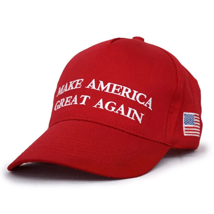 Make America Great Hat Again Donald Trump Cap Red With Flag