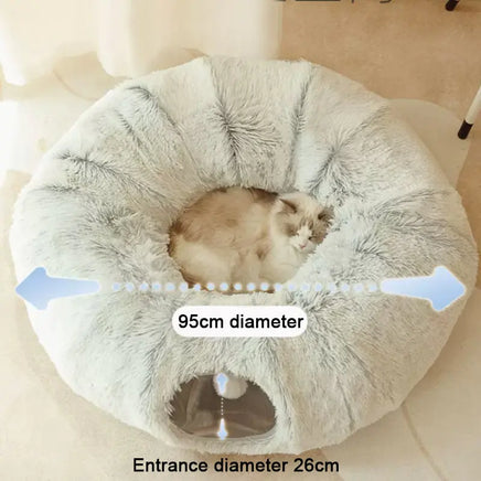 Lusy Store LLC 2 In 1 Round Tunnel Cat Beds Pets