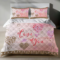 Romantic Heart Linen Bedding Set 4pcs - Quilt Sets