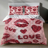 Romantic Leopard Love Linen Bedding Set 4pcs - Quilt Sets