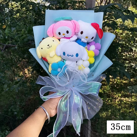 Kuromi My Melody Hello Kitty Cinnamoroll Plush Bouquet Valentine's Day Christmas Graduation Holiday Gift Sanrio Bouquet-7