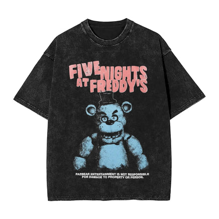 Men Y2K Basic Cotton T-Shirts Summer Bonnie Funny FNAF At Freddys Round Neck Fashion Tee Shirt Custom DIY Oversize Tops 10